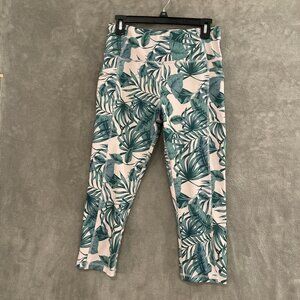 Gottex Womens Palm & Leaves Knee Length Stretch Active Side Pockets L Beach Walk